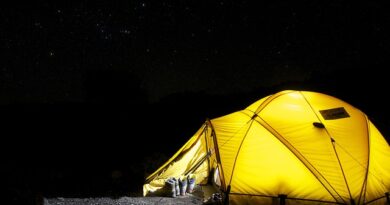 Oświetlony namiot